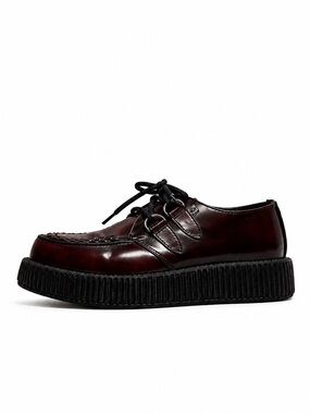 T.U.K. Burgundy Rub-Off Viva Low Leather Creeper Shoes Men’s 9 / Women’s 11